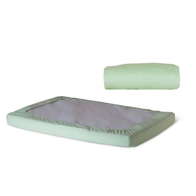 FOUNDATIONS Foundations SafeFit™ Elastic Fitted Sheet, Compact-Size, Mint, Pack of 2