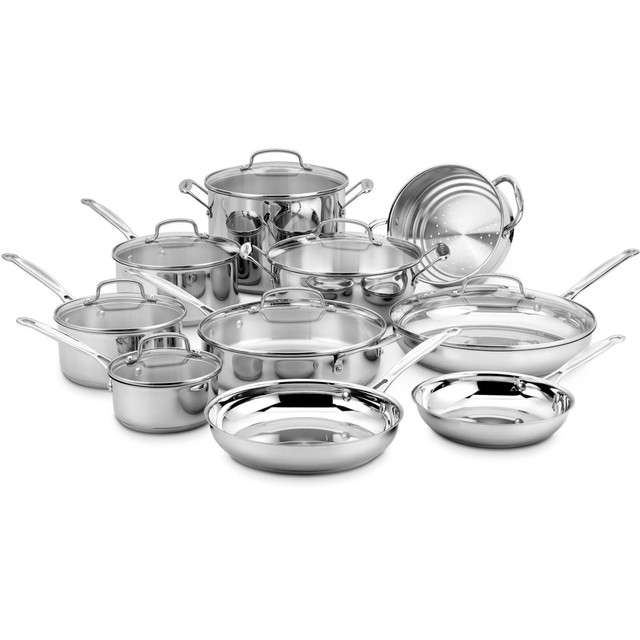 CONAIR CORPORATION 77-17N Cuisinart Chef's Classic Cookware Set, Silver