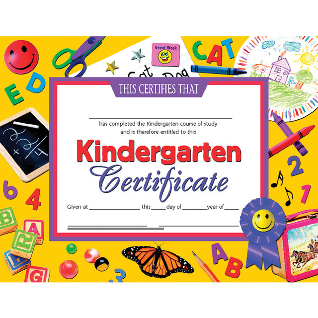 FLIPSIDE Hayes Publishing Kindergarten Certificate, 8.5" x 11", Pack of 30