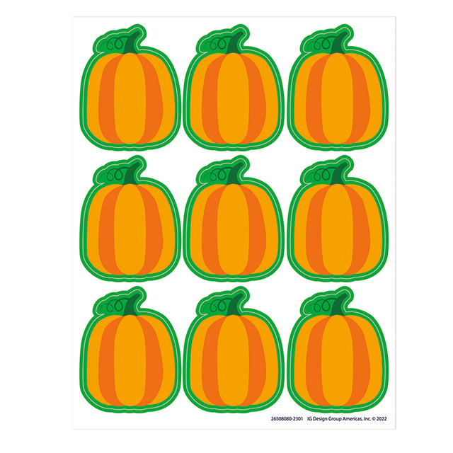 EUREKA Eureka® Fall Pumpkin Giant Stickers, Pack of 36