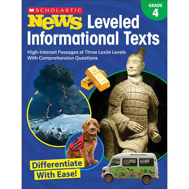 SCHOLASTIC TEACHING RESOURCES Scholastic Teaching Solutions News Leveled Informational Texts Workbook, Grade 4