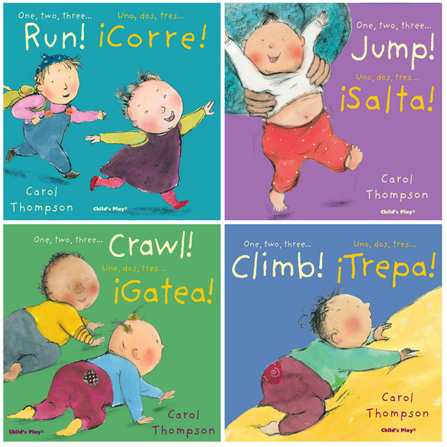 CHILDS PLAY BOOKS Child's Play Books Little Movers Bilingual Books, Set of 4