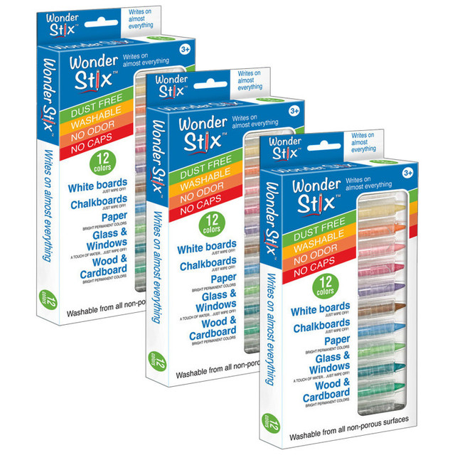 THE PENCIL GRIP Wonder Stix™ Wonder Stix™, 12 Per Pack, 3 Packs