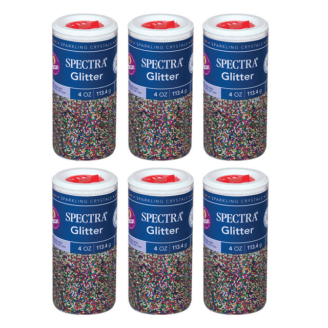 DIXON TICONDEROGA CO Spectra® Glitter, Multi-Color, 4 oz. Per Jar, 6 Jars