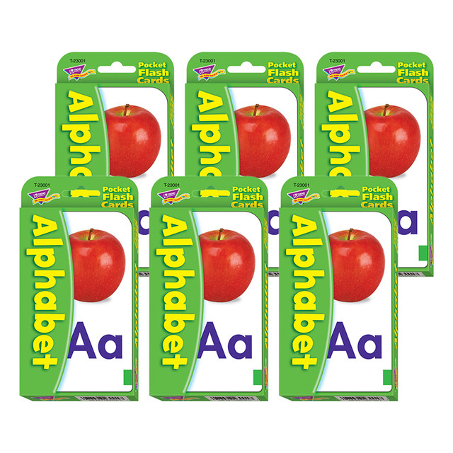 TREND ENTERPRISES INC. TREND Alphabet Pocket Flash Cards, 6 Packs