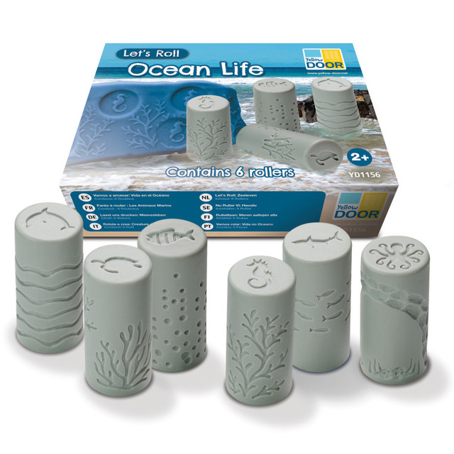 YELLOW DOOR US LLC Yellow Door Let's Roll, Ocean Life Rollers, Set of 6