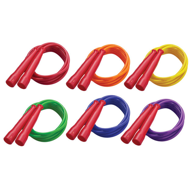 CHAMPION SPORTS Champion Sports Licorice Speed Jump Rope, 7' with Red Handles, Pack of 6