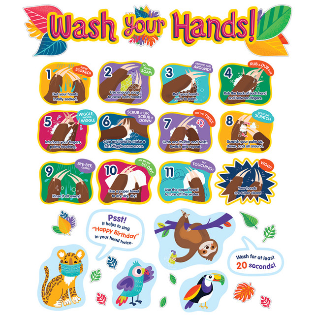 CARSON DELLOSA EDUCATION Carson Dellosa Education One World Handwashing Bulletin Board Set