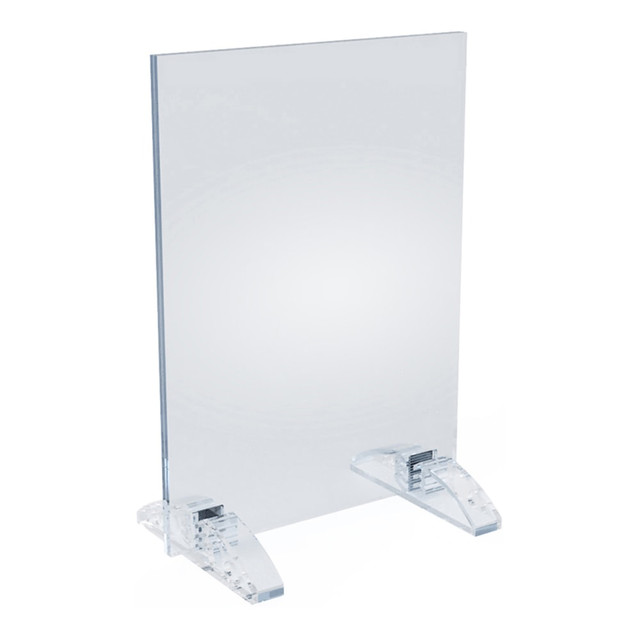 AZAR DISPLAYS 132733 Dual-Stand Acrylic Sign Holders, 8-1/2inH x 5-1/2inW x 3inD, Clear, Pack Of 10 Holders AZAR DISPLAYS 132733 Dual-Stand Acrylic Sign Holders, 8-1/2inH x 5-1/2inW x 3inD, Clear, Pack Of 10 Holders