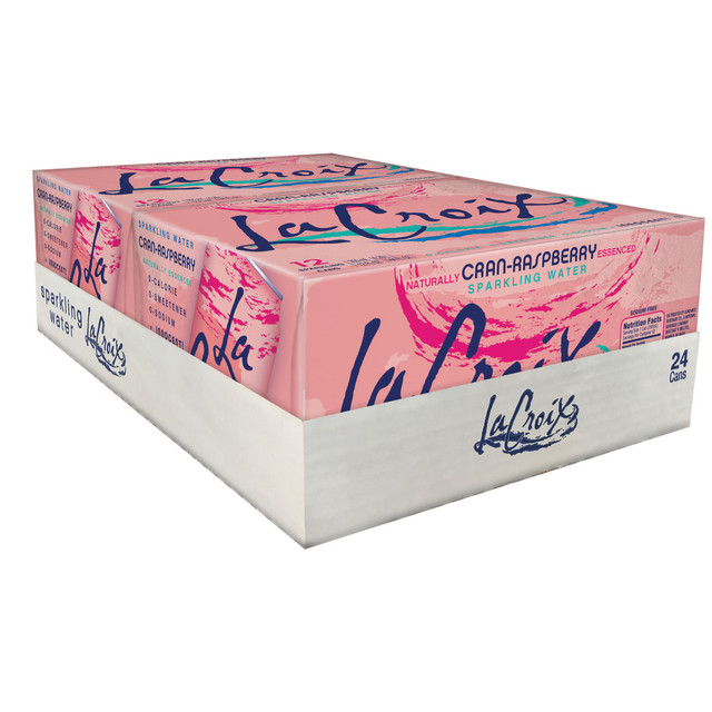 SHASTA BEVERAGES 15021238 LaCroix Sparkling Water, Cran-Raspberry, 12 Oz, Case Of 24 Cans