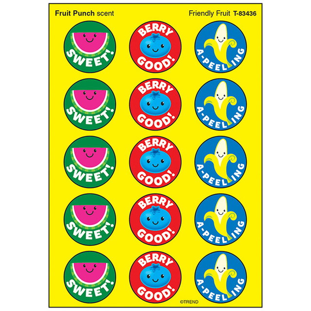 TREND ENTERPRISES INC. TREND Friendly Fruit/Fruit Punch Stinky Stickers®, 60 ct.