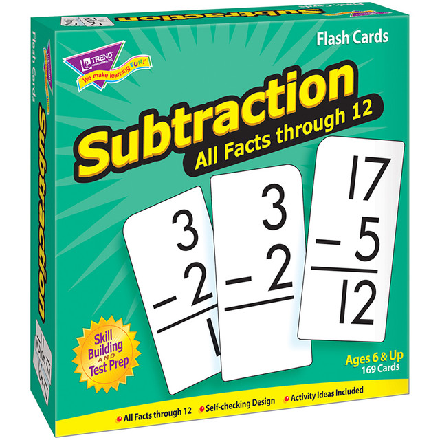 TREND ENTERPRISES INC. TREND Subtraction 0-12 All Facts Skill Drill Flash Cards