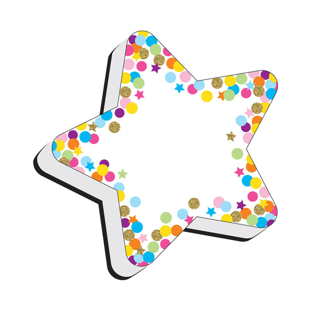 ASHLEY PRODUCTIONS Ashley Productions® Magnetic Whiteboard Eraser, Star Confetti