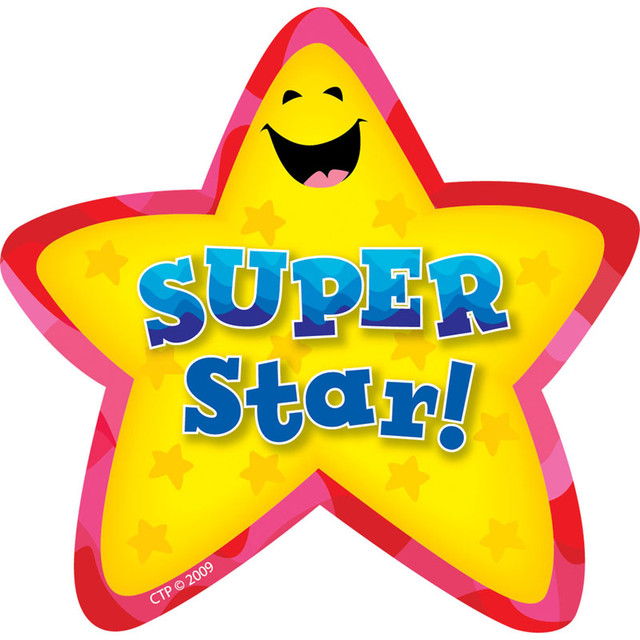 CREATIVE TEACHING PRESS Creative Teaching Press® Super Star! Star Adhesive Award Badges, Pack of 36