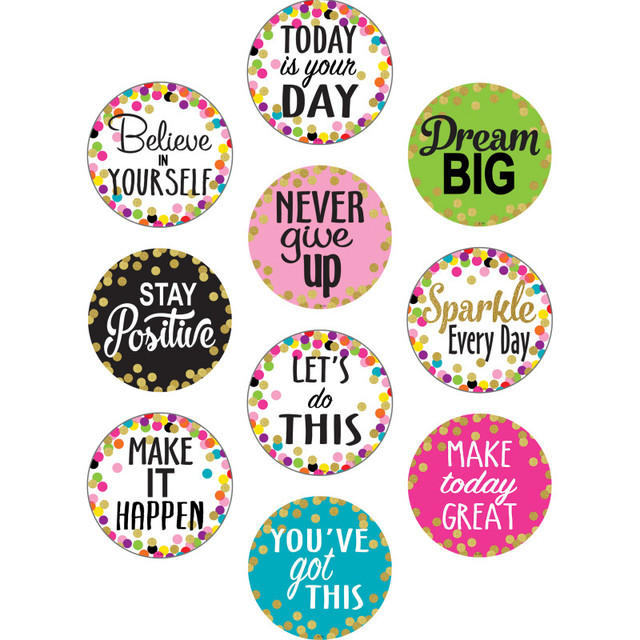 TEACHER CREATED RESOURCES Teacher Created Resources® Confetti Positive Sayings Accents