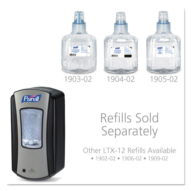 GO-JO INDUSTRIES PURELL® 1928-04 LTX-12 Touch-Free Dispenser, 1,200 mL, 5.75 x 4 x 10.5, Black