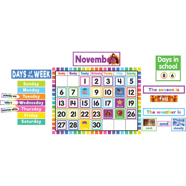 TEACHER CREATED RESOURCES Teacher Created Resources® Colorful Calendar Bulletin Board Set TEACHER CREATED RESOURCES Teacher Created Resources® Colorful Calendar Bulletin Board Set