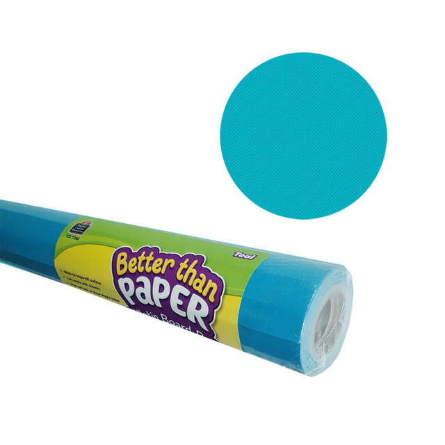 TEACHER CREATED RESOURCES Teacher Created Resources® Better Than Paper® Bulletin Board Roll, 4' x 12', Teal, 4 Rolls TEACHER CREATED RESOURCES Teacher Created Resources® Better Than Paper® Bulletin Board Roll, 4' x 12', Teal, 4 Rolls