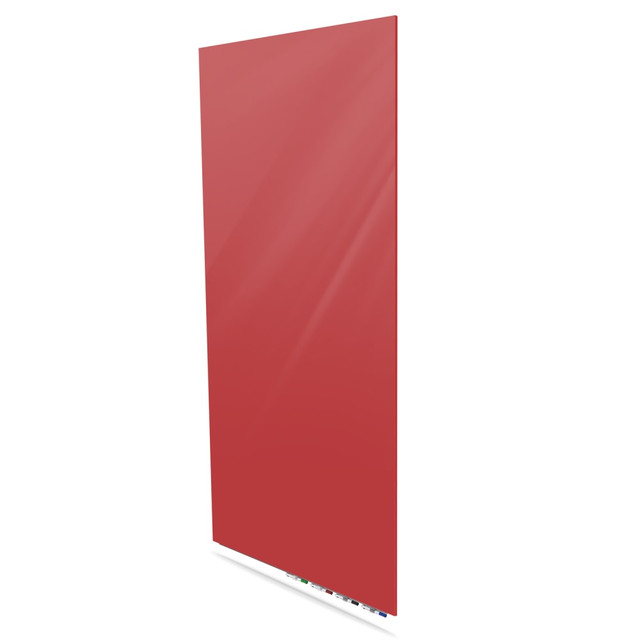 GHENT MANUFACTURING INC. ARIASM104RS Ghent Aria Low-Profile Magnetic Glass Whiteboard, 120in x 48in, Rose