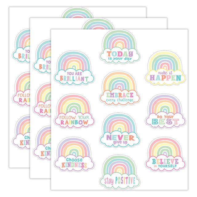 TEACHER CREATED RESOURCES Teacher Created Resources® Pastel Pop Positive Sayings Accents, 30 Per Pack, 3 Packs
