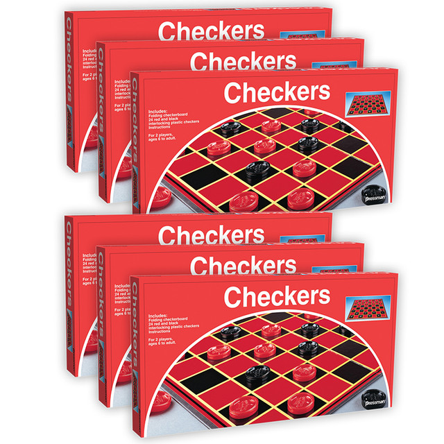 PRESSMAN DBA GOLIATH Pressman Checkers Game, Pack of 6