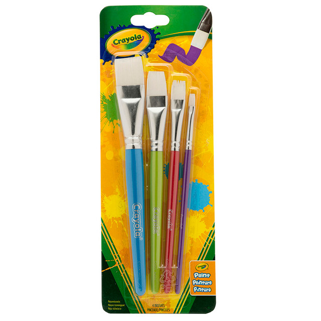 CRAYOLA LLC Crayola® Big Paintbrush Set, Flat, Pack of 4