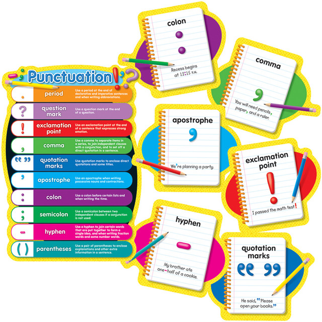 CARSON DELLOSA EDUCATION Carson Dellosa Education Punctuation Bulletin Board Set, Grade K-5