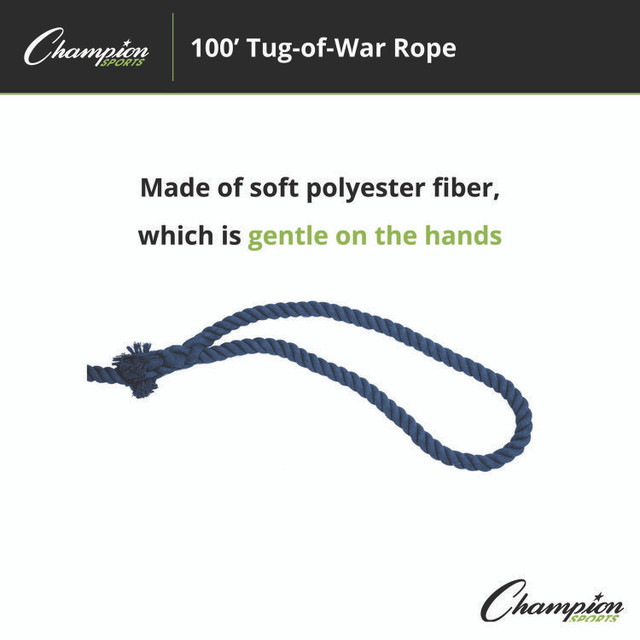 CHAMPION SPORT Sports TWR100 Tug-of-War Rope, 100 ft, 1" dia