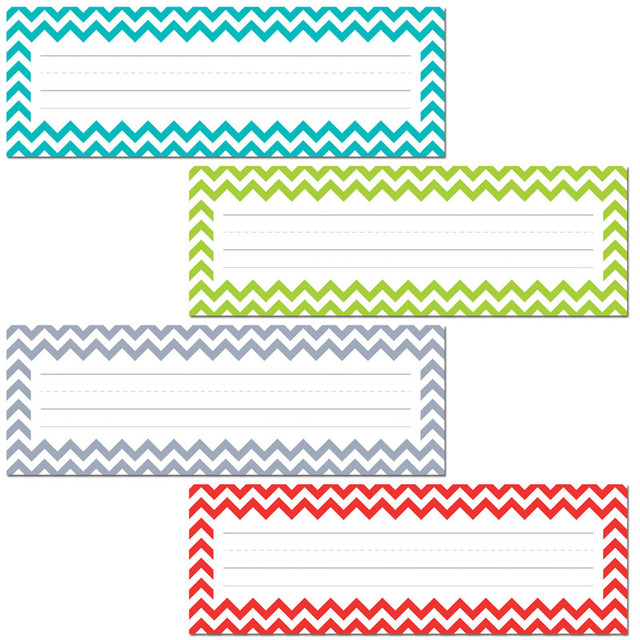 CREATIVE TEACHING PRESS Creative Teaching Press® Chevron Solids Name Plates, 36 Per Pack