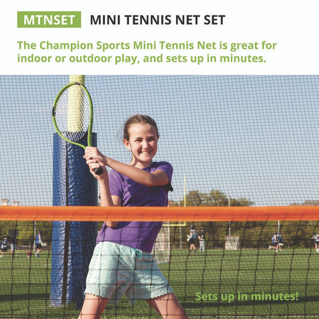 CHAMPION SPORT Sports MTNSET Mini Tennis Net Set, 2.8 ft x 10 ft
