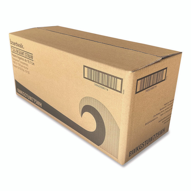BOARDWALK GSTUW775CLR Giant Straws, 7.75", Polypropylene, Clear, 150/Pack, 10 Packs/Carton