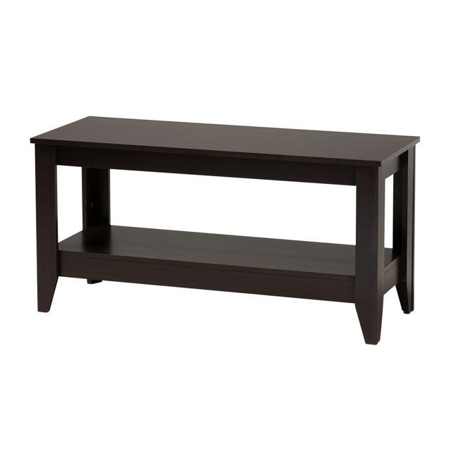 WHOLESALE INTERIORS, INC. 2721-9868 Baxton Studio Wenge Finished Coffee Table, 19-3/4inH x 39-7/16inW x 15-3/4inD, Dark Brown WHOLESALE INTERIORS, INC. 2721-9868 Baxton Studio Wenge Finished Coffee Table, 19-3/4inH x 39-7/16inW x 15-3/4inD, Dark Brown