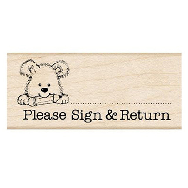HERO ARTS Hero Arts® Please Sign & Return Pup Stamp
