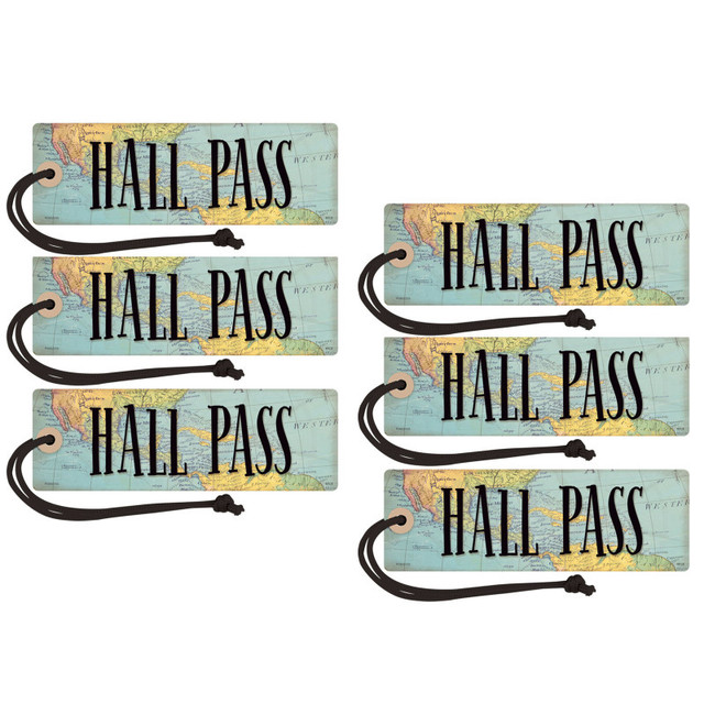 TEACHER CREATED RESOURCES Teacher Created Resources® Travel the Map Magnetic Hall Pass, Pack of 6