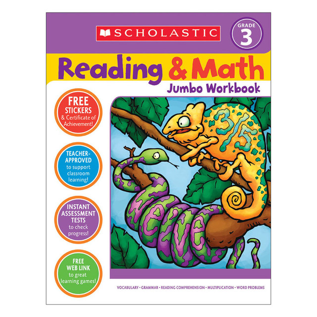 SCHOLASTIC TEACHING RESOURCES Scholastic Teaching Solutions Reading & Math Jumbo Workbook: Grade 3