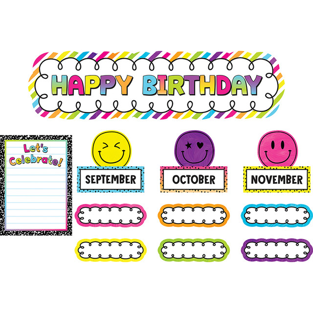 TEACHER CREATED RESOURCES Teacher Created Resources® Brights 4Ever Happy Birthday Mini Bulletin Board Set