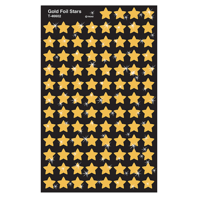 TREND ENTERPRISES INC. TREND Gold Foil Stars superShapes Stickers, 400 ct