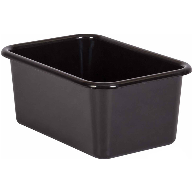 TEACHER CREATED RESOURCES Teacher Created Resources® Black Small Plastic Storage Bin