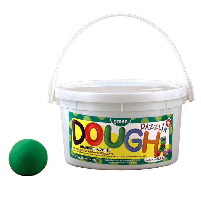 HYGLOSS PRODUCTS INC. Hygloss® Dazzlin' Dough, Green, 3 lb. tub