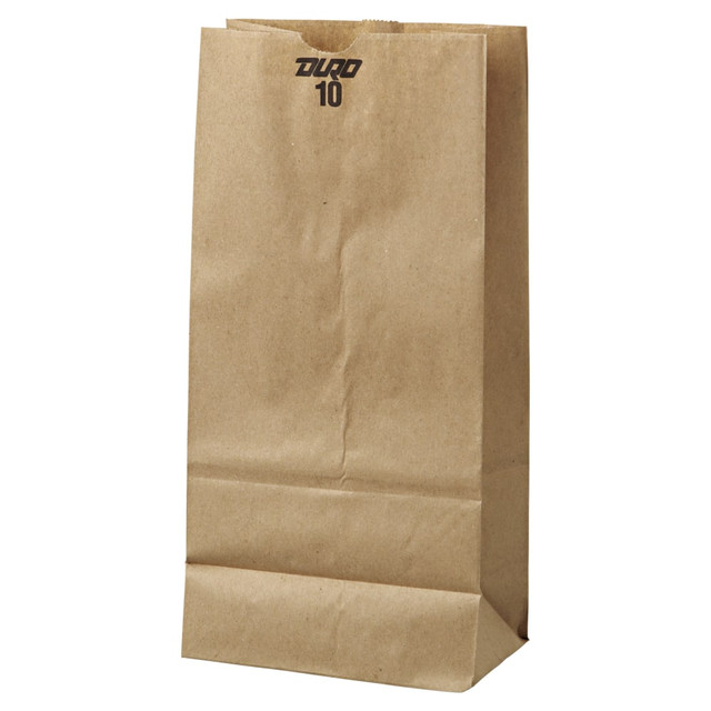 GEN 18410 eral Paper Grocery Bags, #10, 13 3/8inH x 6 5/16inW 4 3/16inD, Kraft, Pack Of 500 Bags