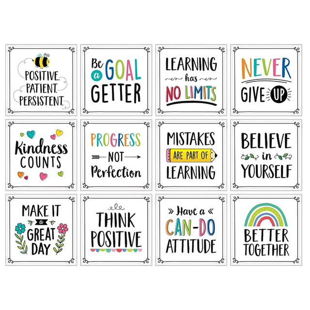 CREATIVE TEACHING PRESS Creative Teaching Press® Positive Mindset 10" Designer Cut-Outs, Pack of 12