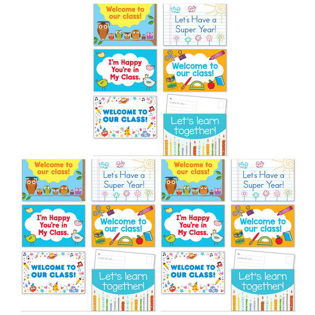 SCHOLASTIC TEACHING RESOURCES Scholastic Teaching Solutions Back-to-School Postcards, 36 Per Pack, 3 Packs