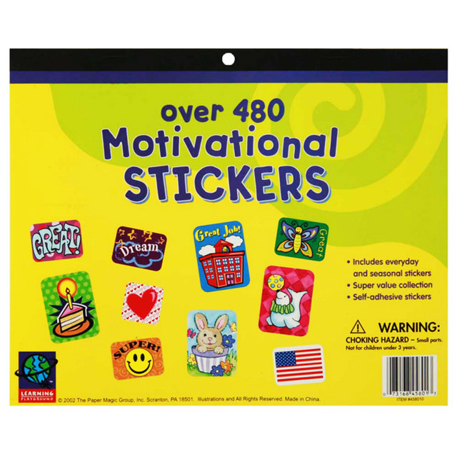 EUREKA Eureka® Jumbo Motivational Sticker Book, 480 Stickers