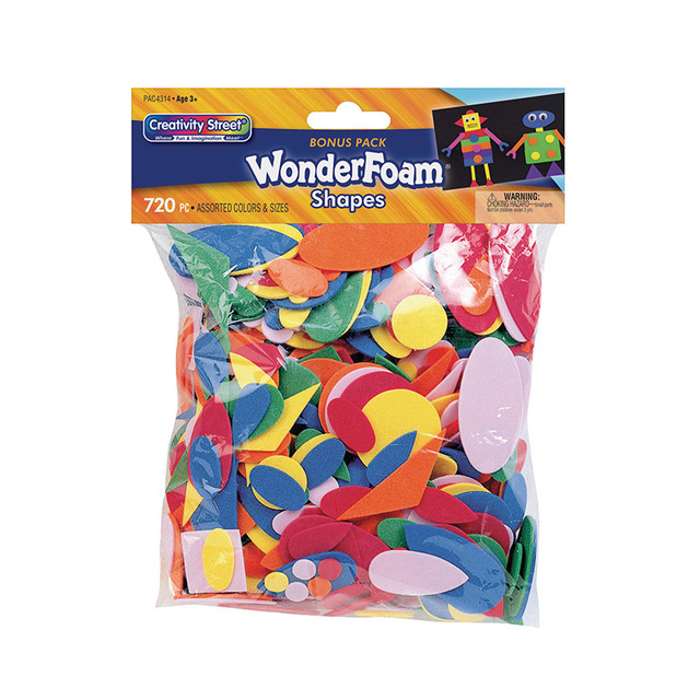 DIXON TICONDEROGA CO Creativity Street® WonderFoam® Shapes, Assorted Sizes, 720 Pieces