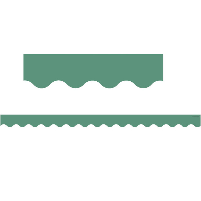 TEACHER CREATED RESOURCES Teacher Created Resources® Eucalyptus Green Scalloped Border Trim, 35 Feet TEACHER CREATED RESOURCES Teacher Created Resources® Eucalyptus Green Scalloped Border Trim, 35 Feet