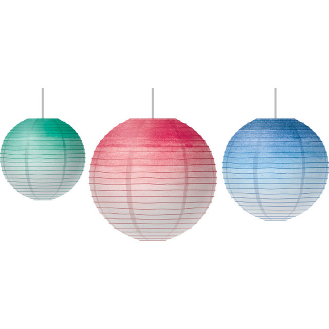TEACHER CREATED RESOURCES Teacher Created Resources® Watercolor Hanging Paper Lanterns, Assorted Colors & Sizes, Pack of 3