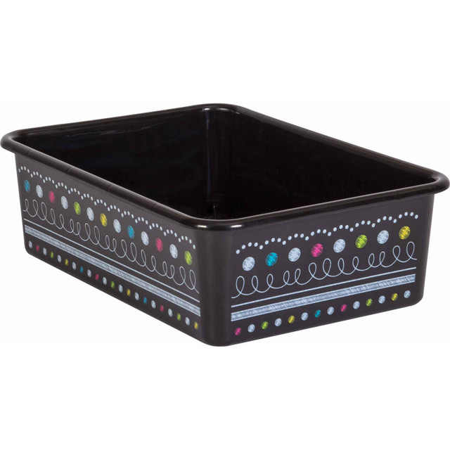TEACHER CREATED RESOURCES Teacher Created Resources® Chalkboard Brights Large Plastic Storage Bin