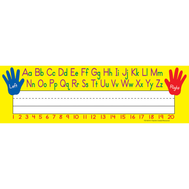 TEACHER CREATED RESOURCES Teacher Created Resources® Left/Right Alphabet Name Plates, Pack of 36