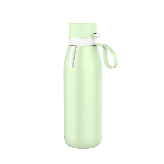 AQUASHIELD NORTH AMERICA LLC AWP2772GNO/37 Philips GoZero Everyday Insulated Stainless-Steel Water Bottle With Filter, 32 Oz, Green