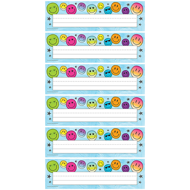 TEACHER CREATED RESOURCES Teacher Created Resources® Brights 4Ever Flat Name Plates, 36 Per Pack, 6 Packs